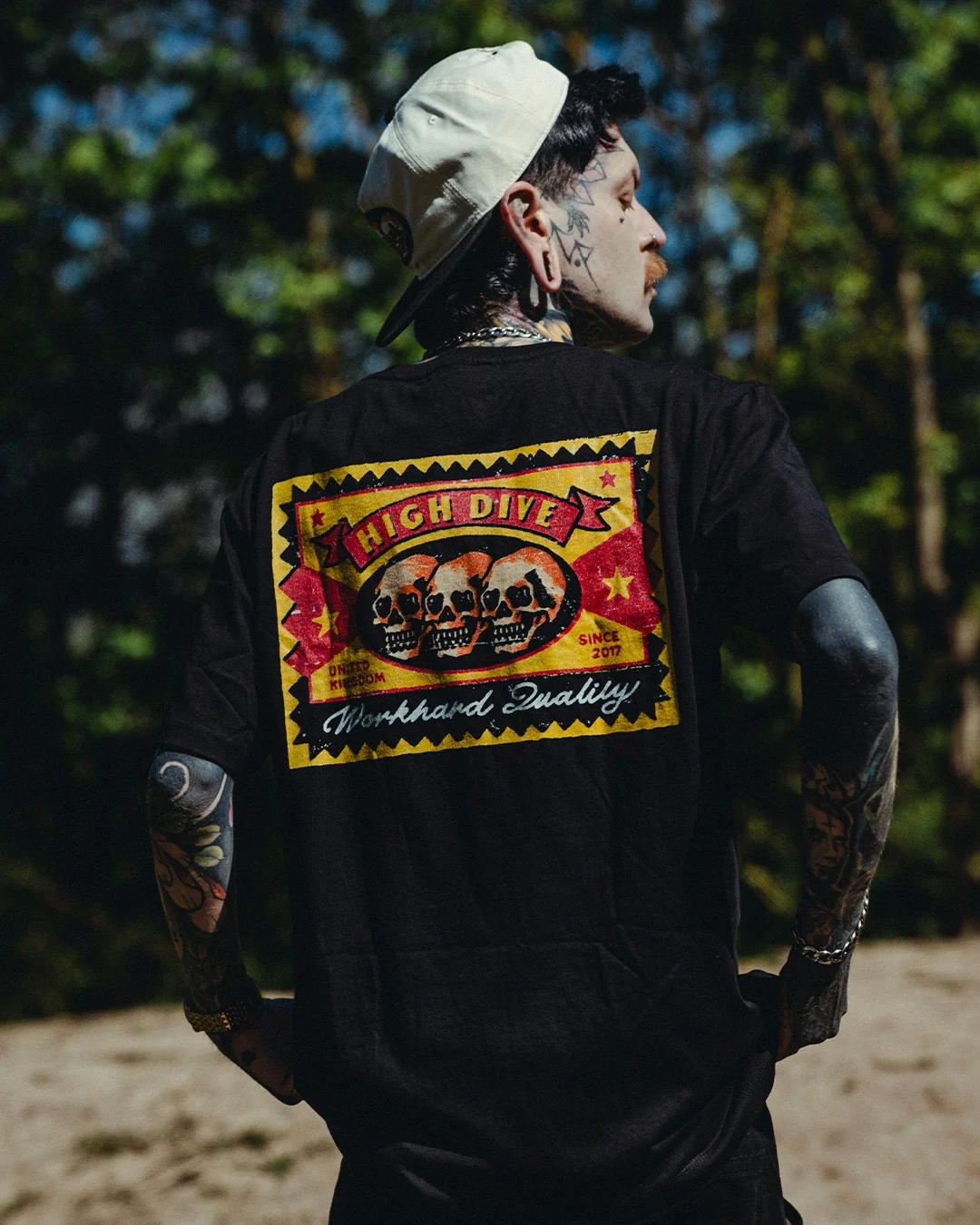 3 Skulls Black T-Shirt - Image 5