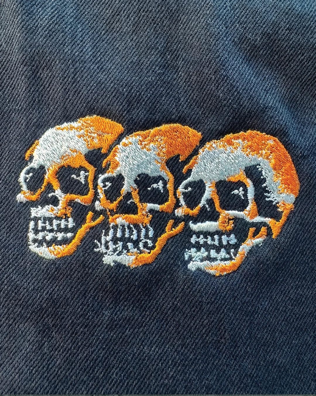 3 Skulls Washed Black Work Shirt - Image 6