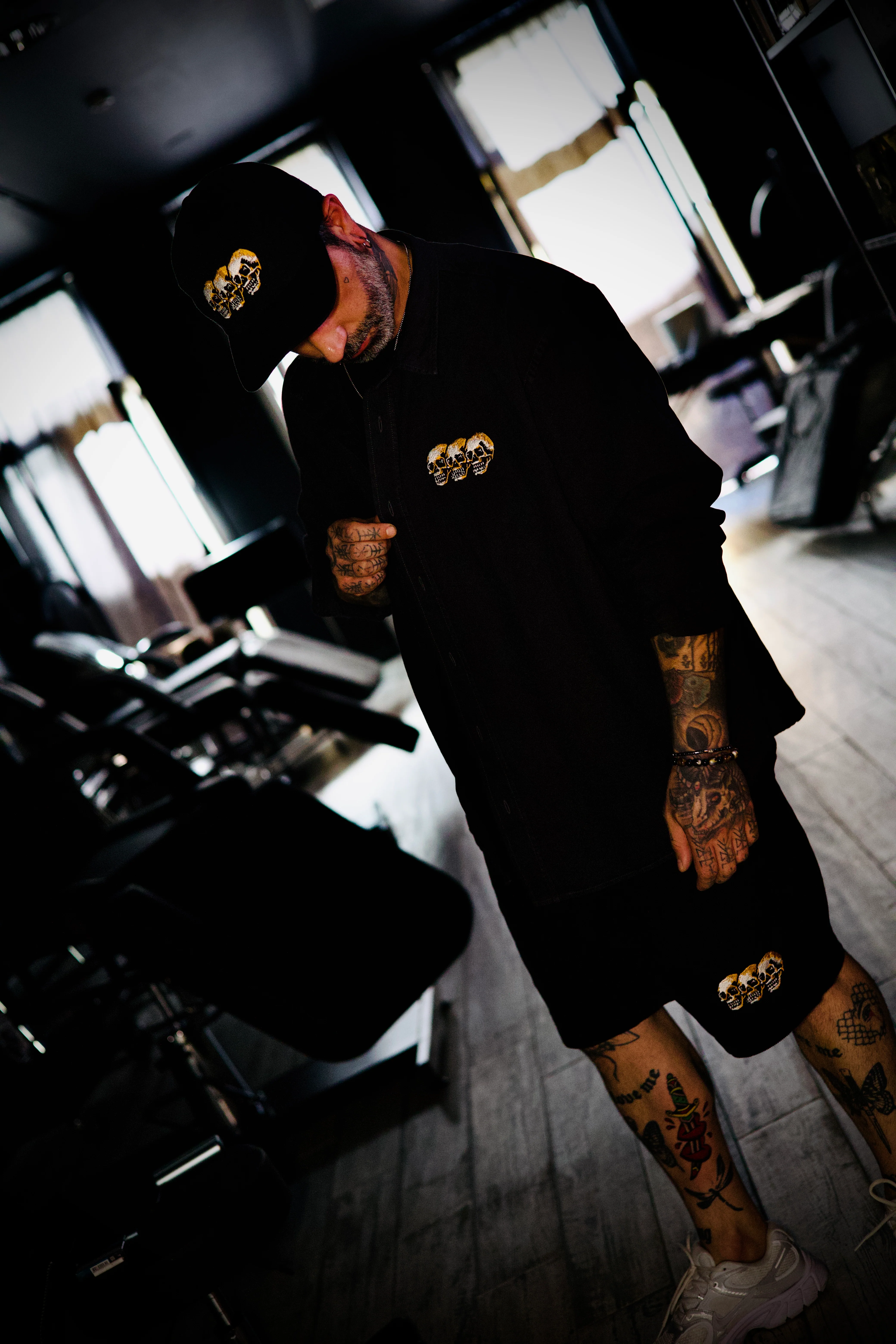 3 Skulls Washed Black Work Shirt - Image 7