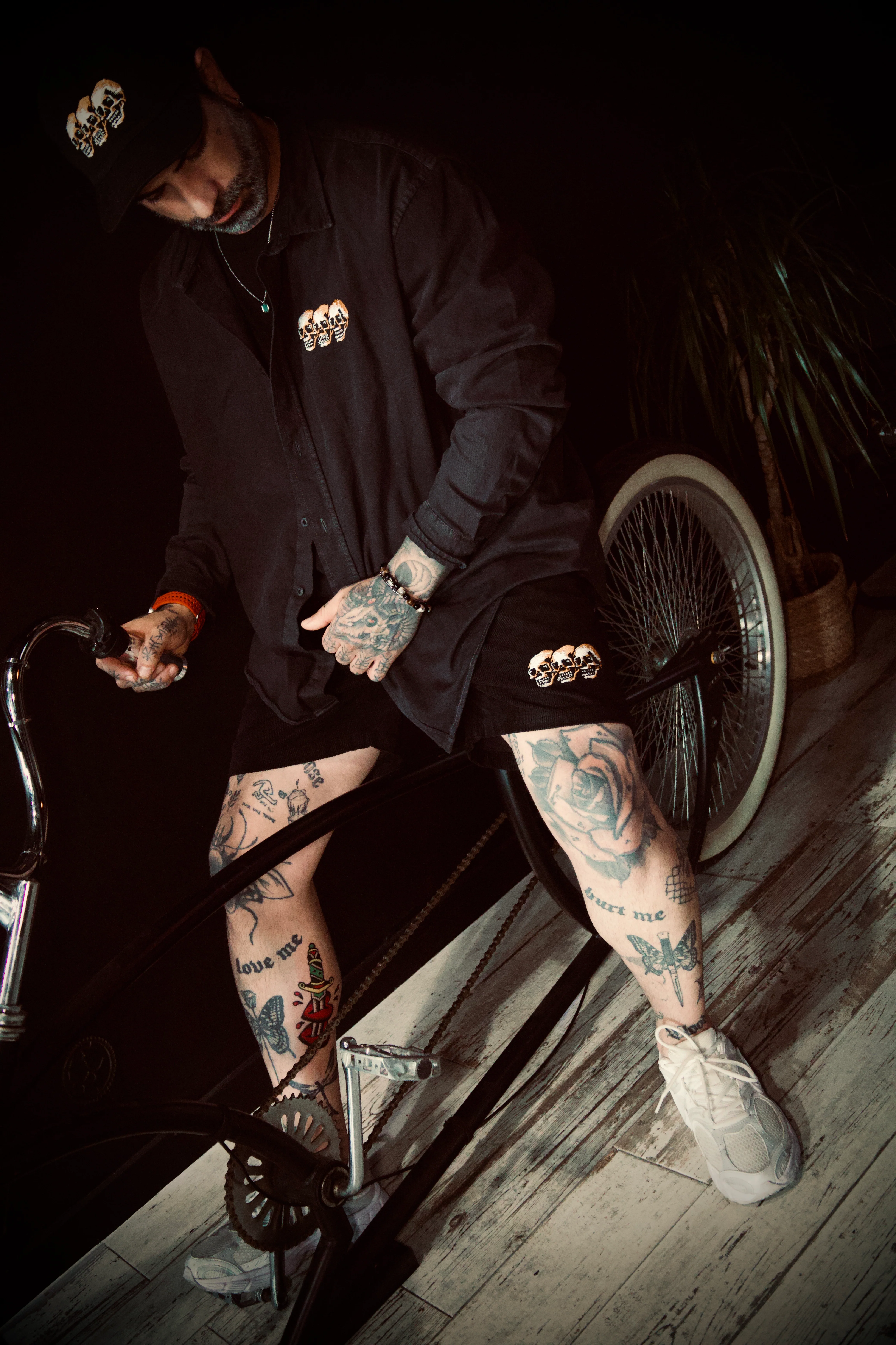 3 Skulls Washed Black Work Shirt - Image 8