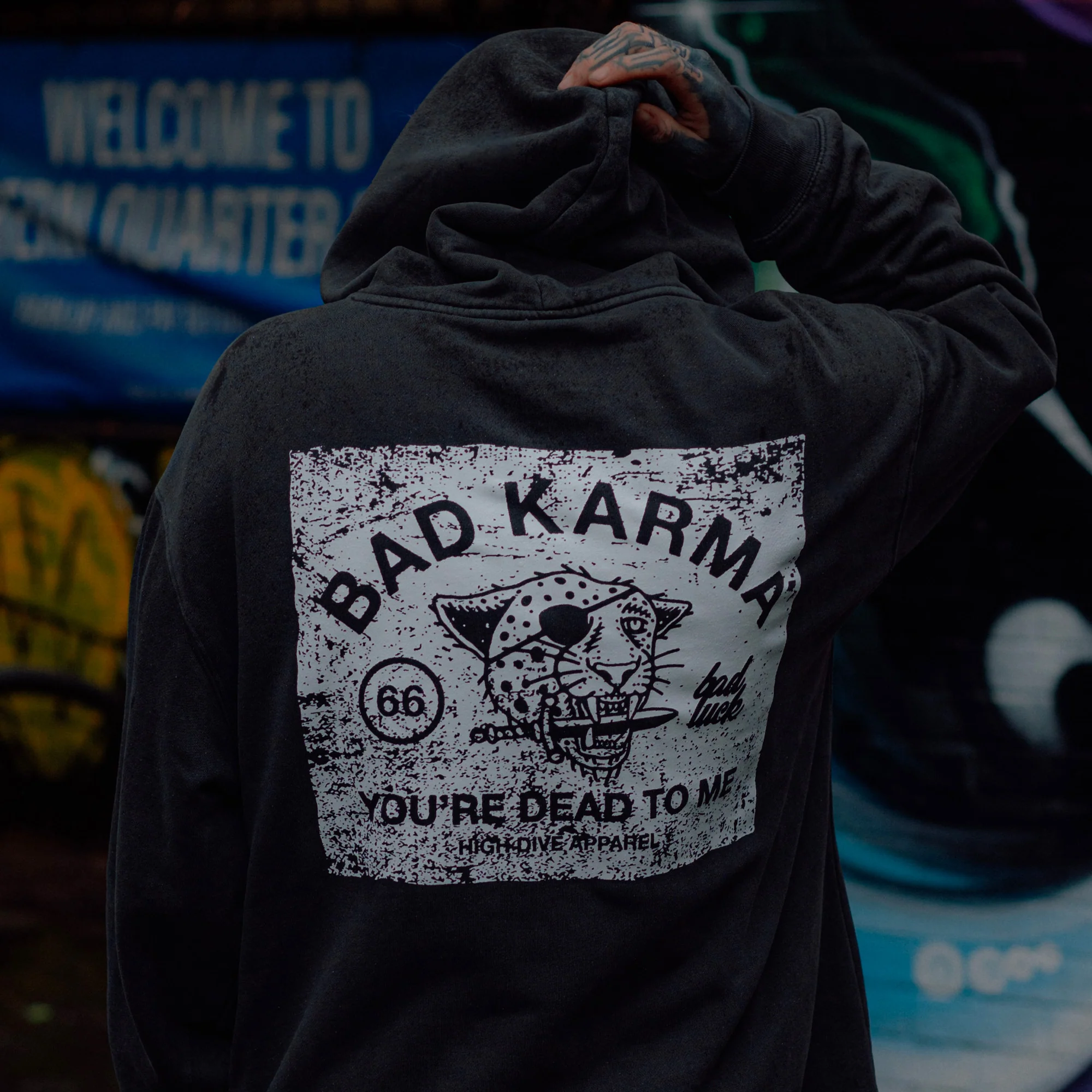 Bad Luck Faded Oversized Hoody - Image 3