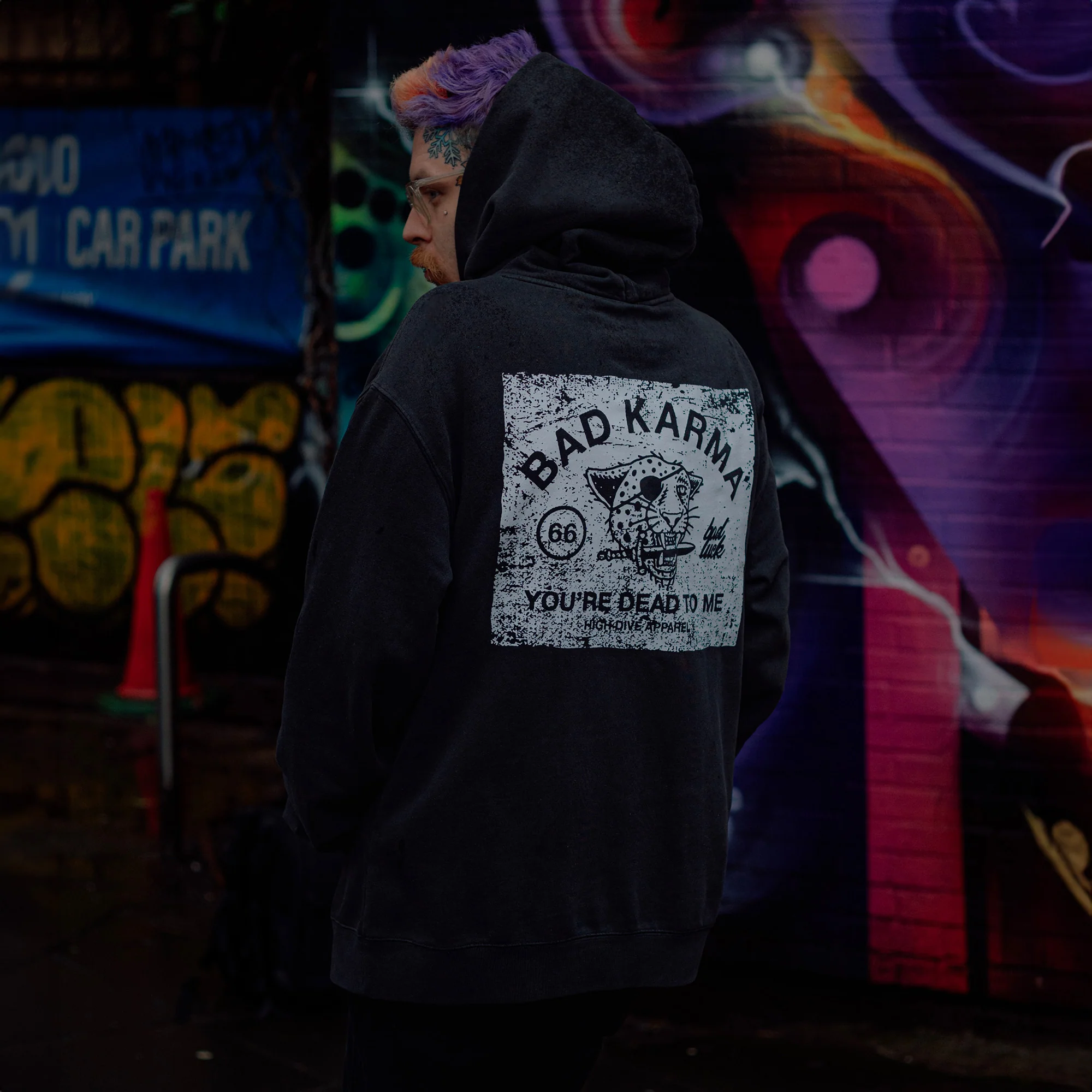 Bad Luck Faded Oversized Hoody - Image 4