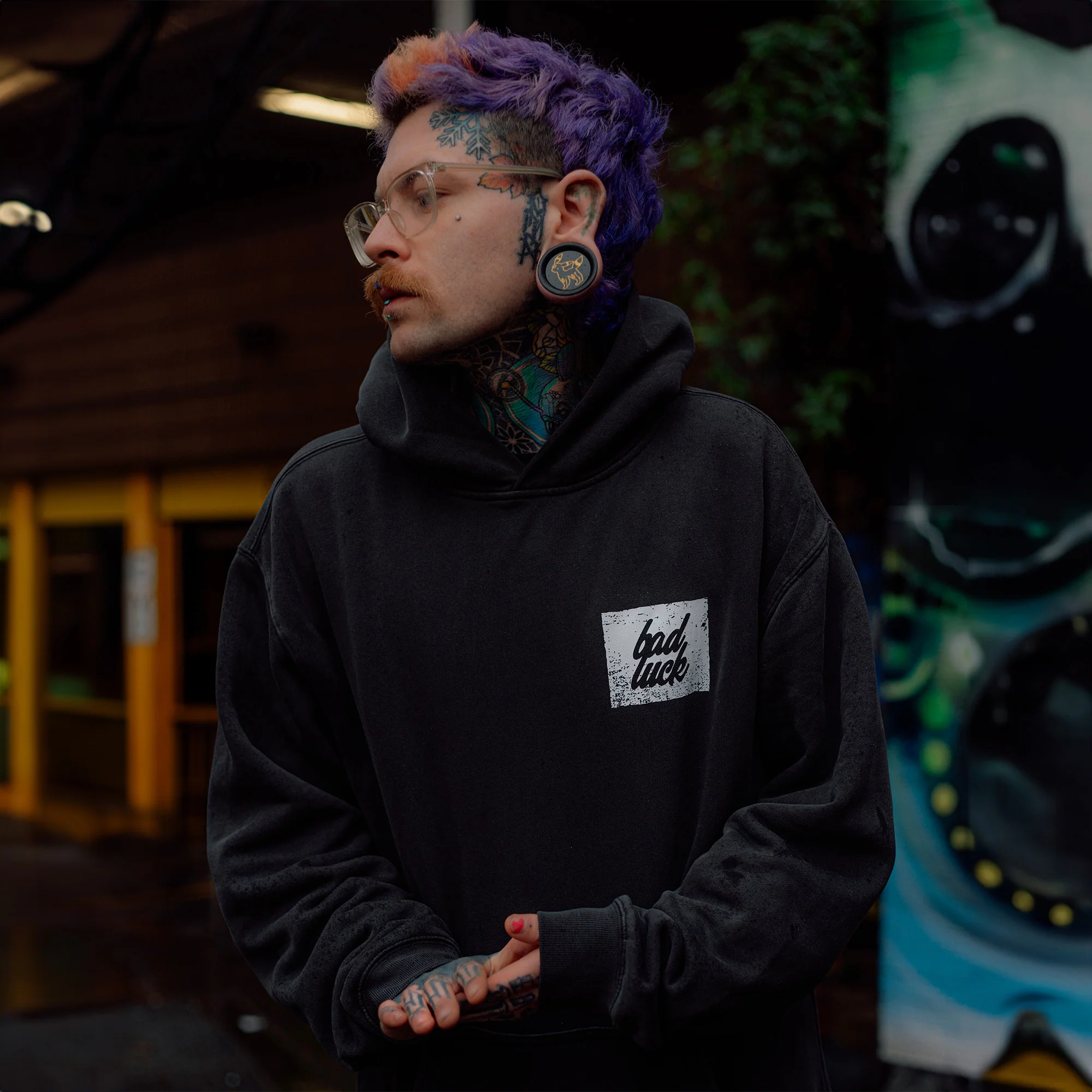 Bad Luck Faded Oversized Hoody - Image 5