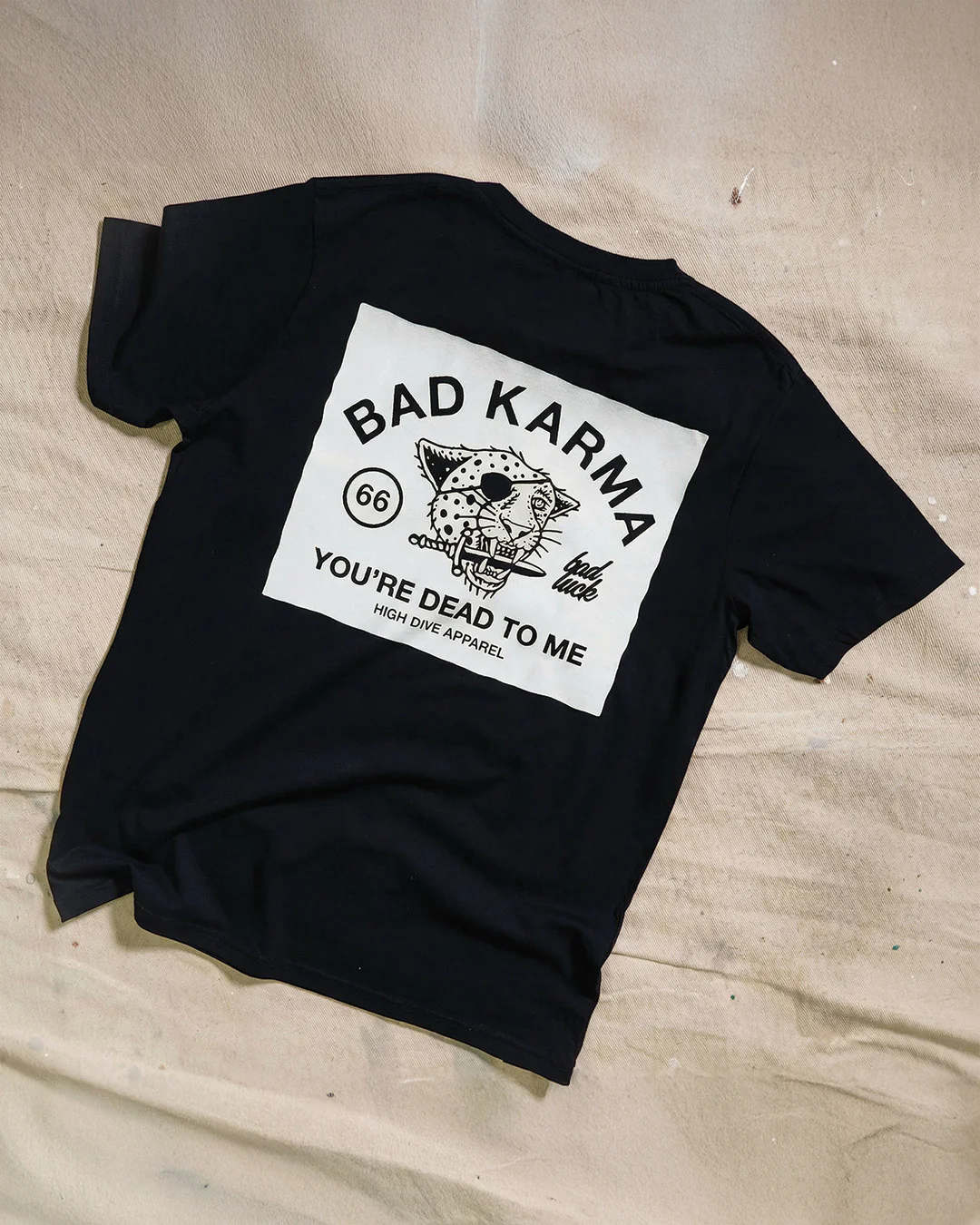 Bad Luck White Print Tee