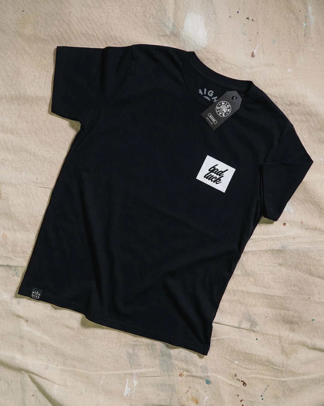 Bad Luck White Print Tee - Image 2