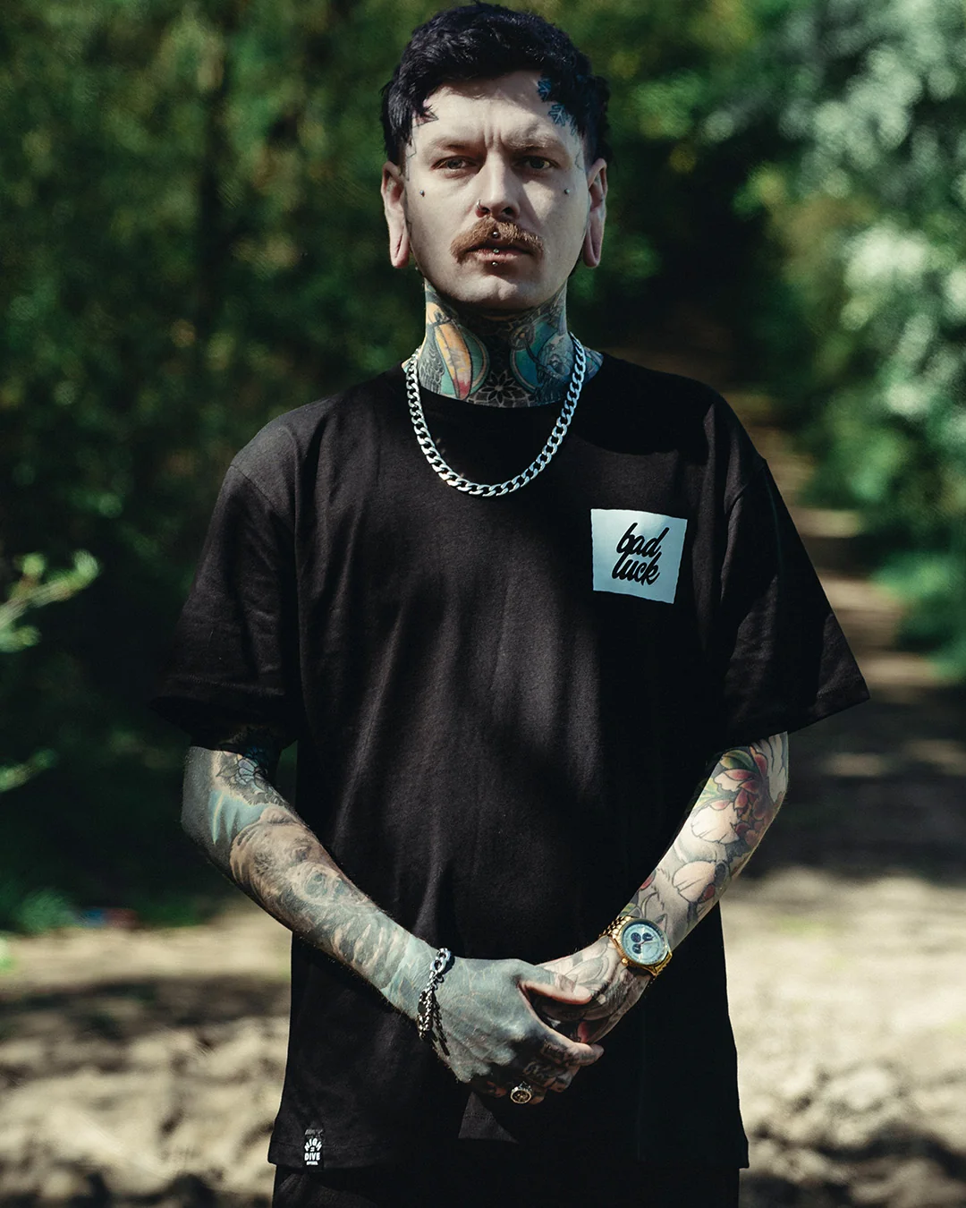 Bad Luck White Print Tee - Image 6