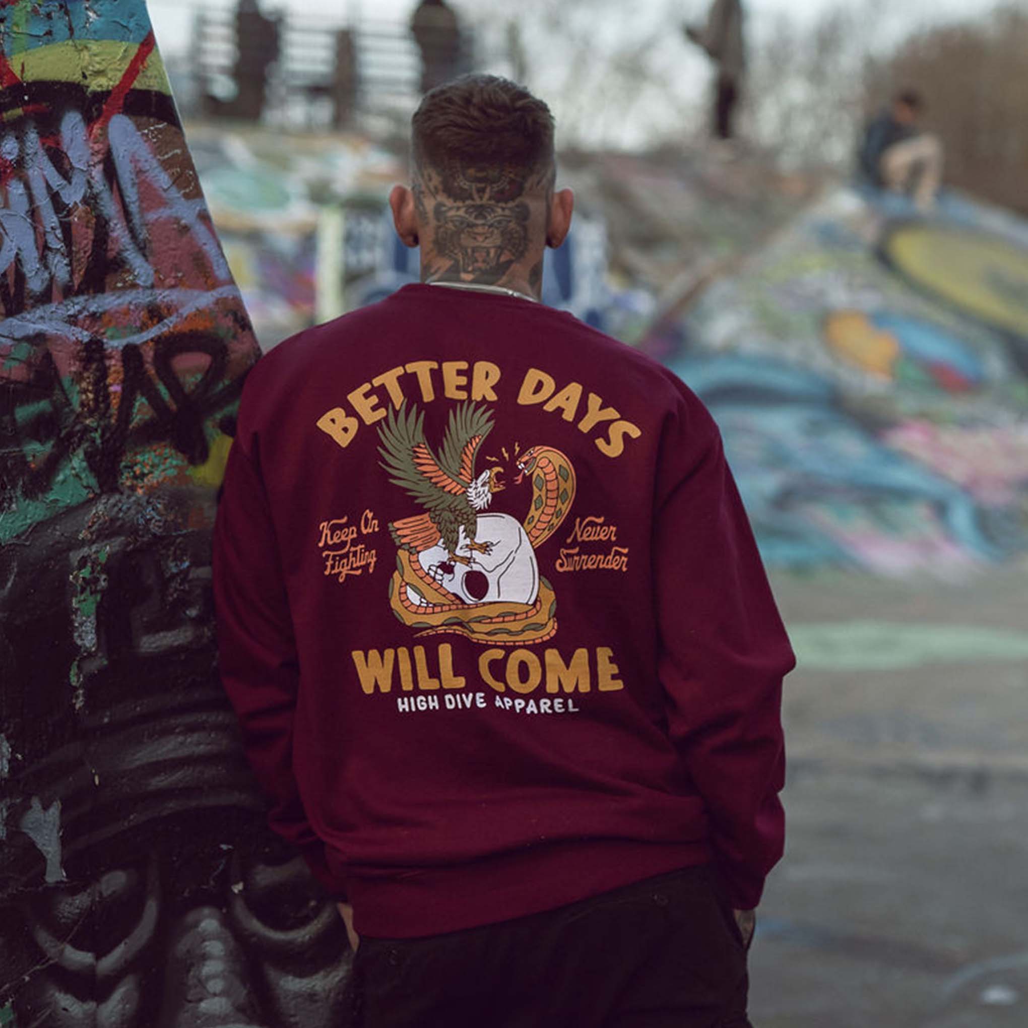 Better Days Burgandy Jumper - Image 3