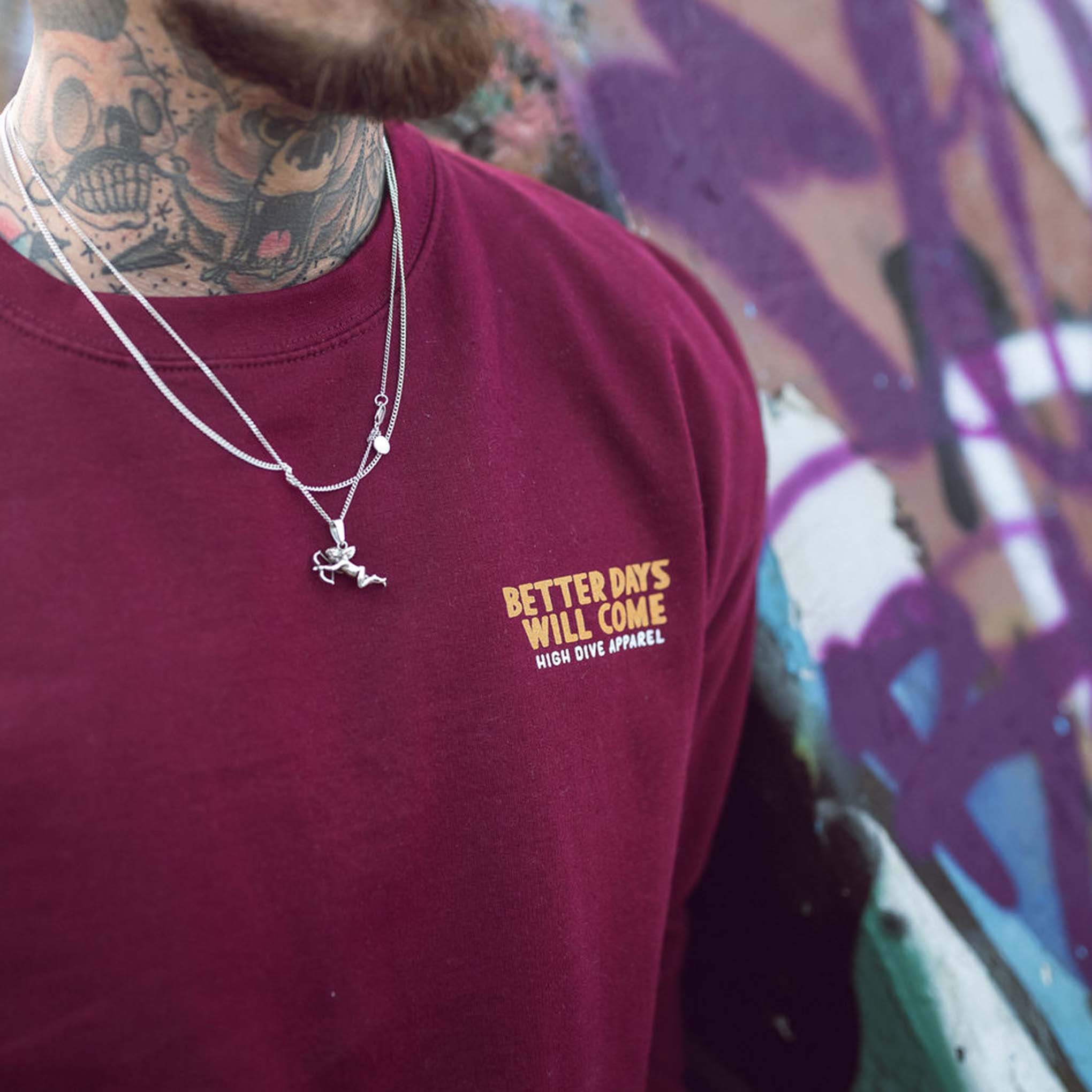 Better Days Burgandy Jumper - Image 4