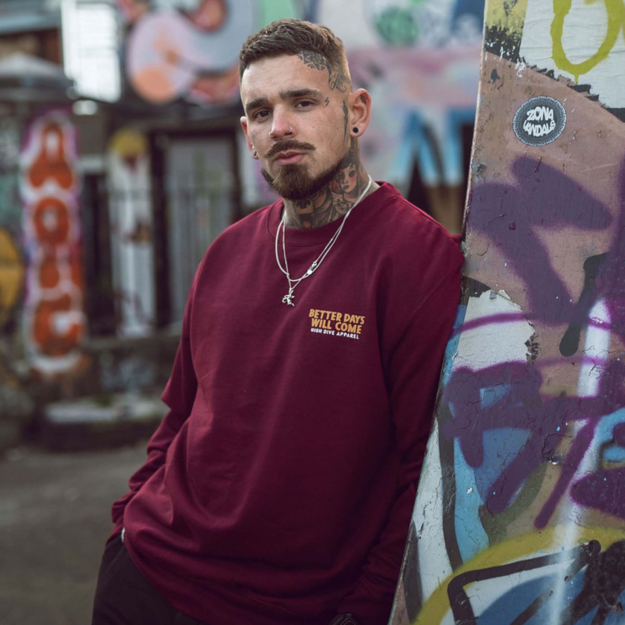 Better Days Burgandy Jumper - Image 5