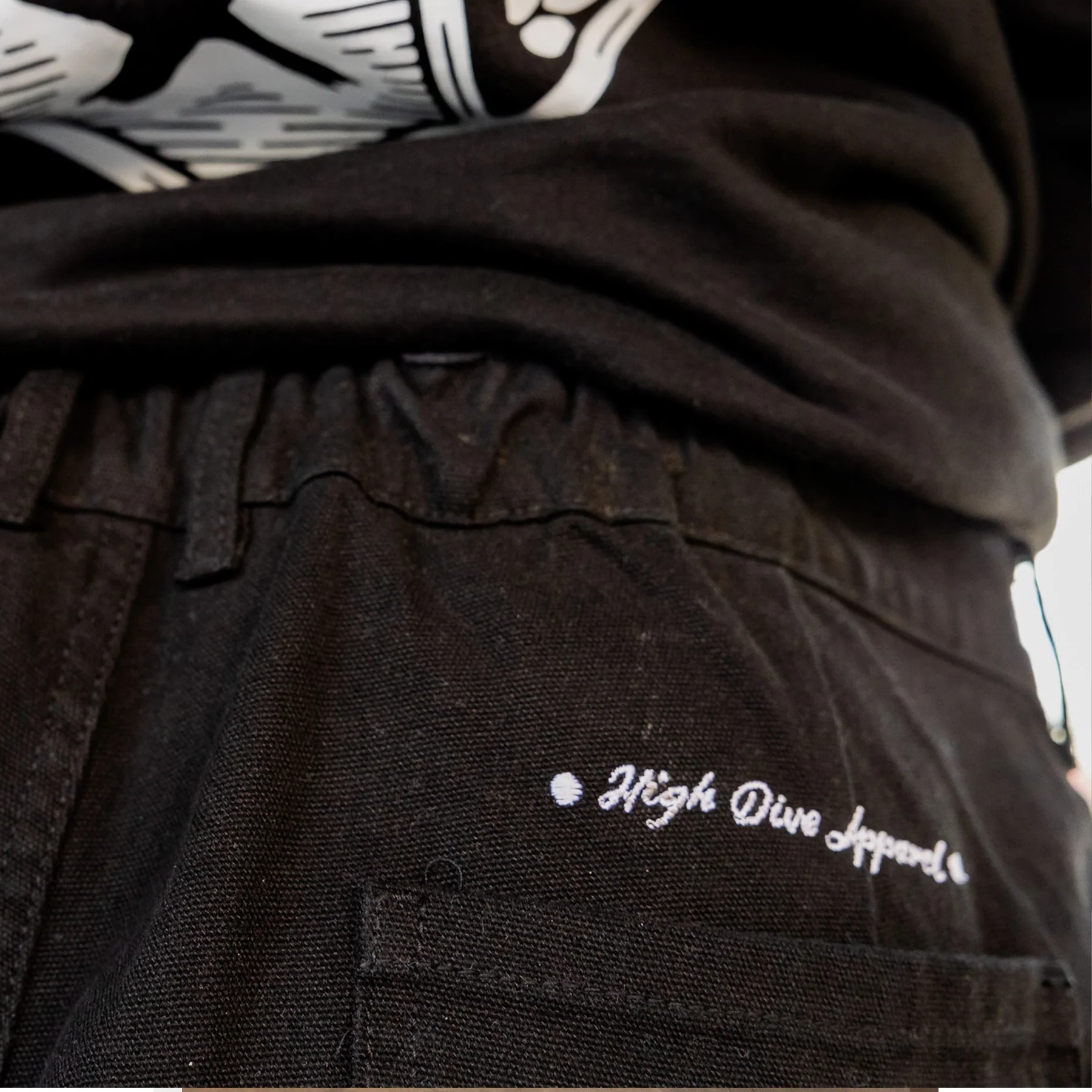 Black Canvas Carpenter Trousers - Image 6