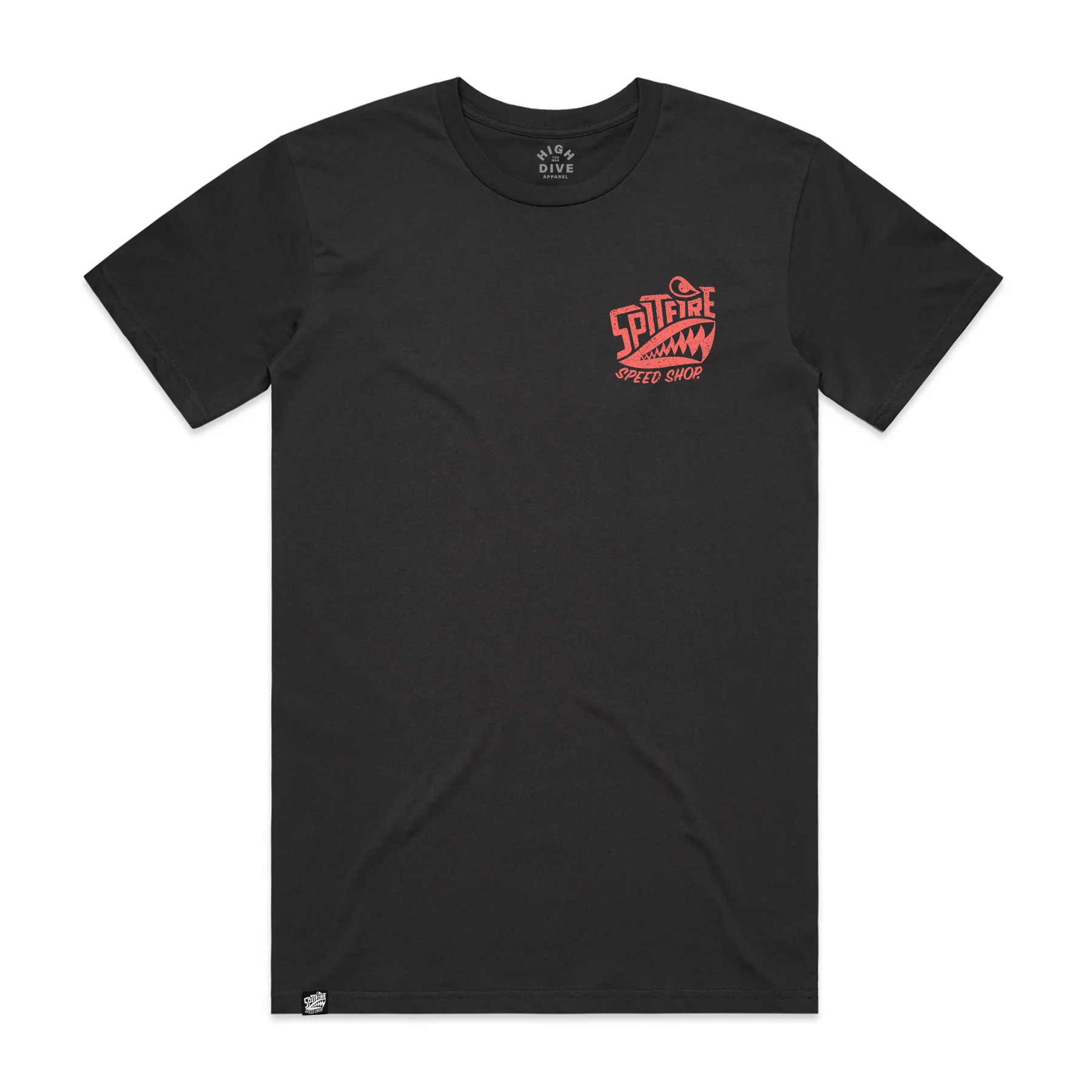Spitfire X High Dive Apparel Collaboration Black T-Shirt ‘Ride The Storm’ - Image 2