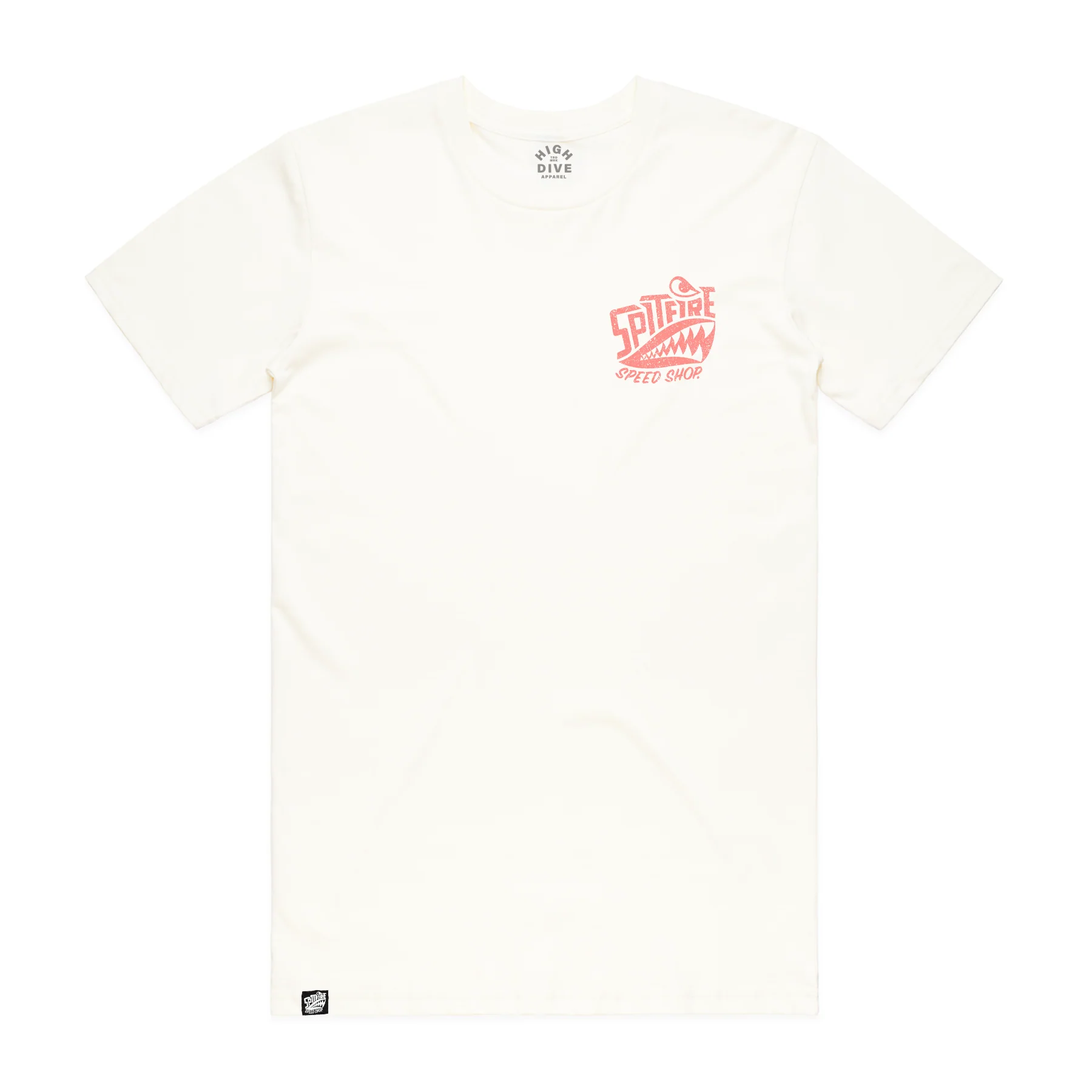 Spitfire X High Dive Apparel Collaboration White T-Shirt ‘Ride The Storm’ - Image 2