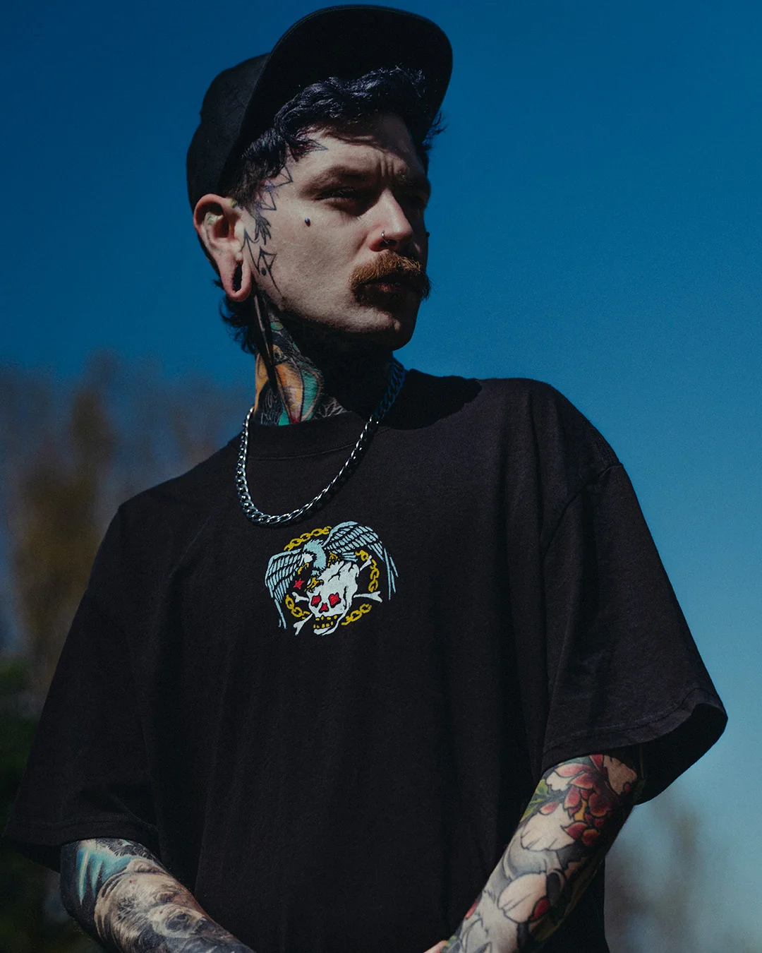 Death By Eagle Heavy Tee Faded Black - Image 10