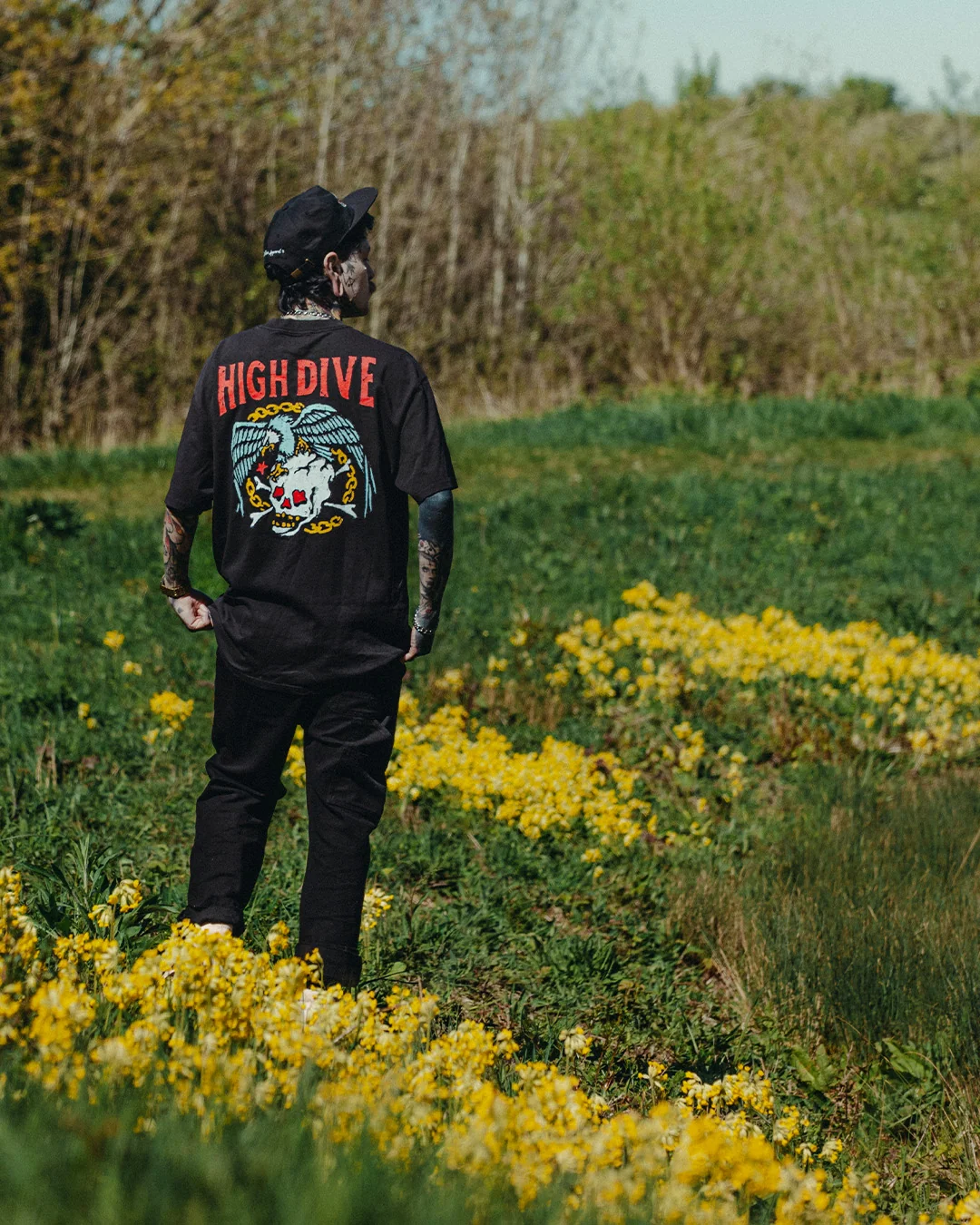 Death By Eagle Heavy Tee Faded Black - Image 8