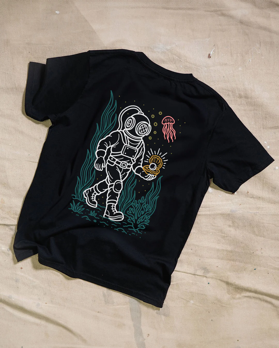 Deep Sea Diver Black T-Shirt