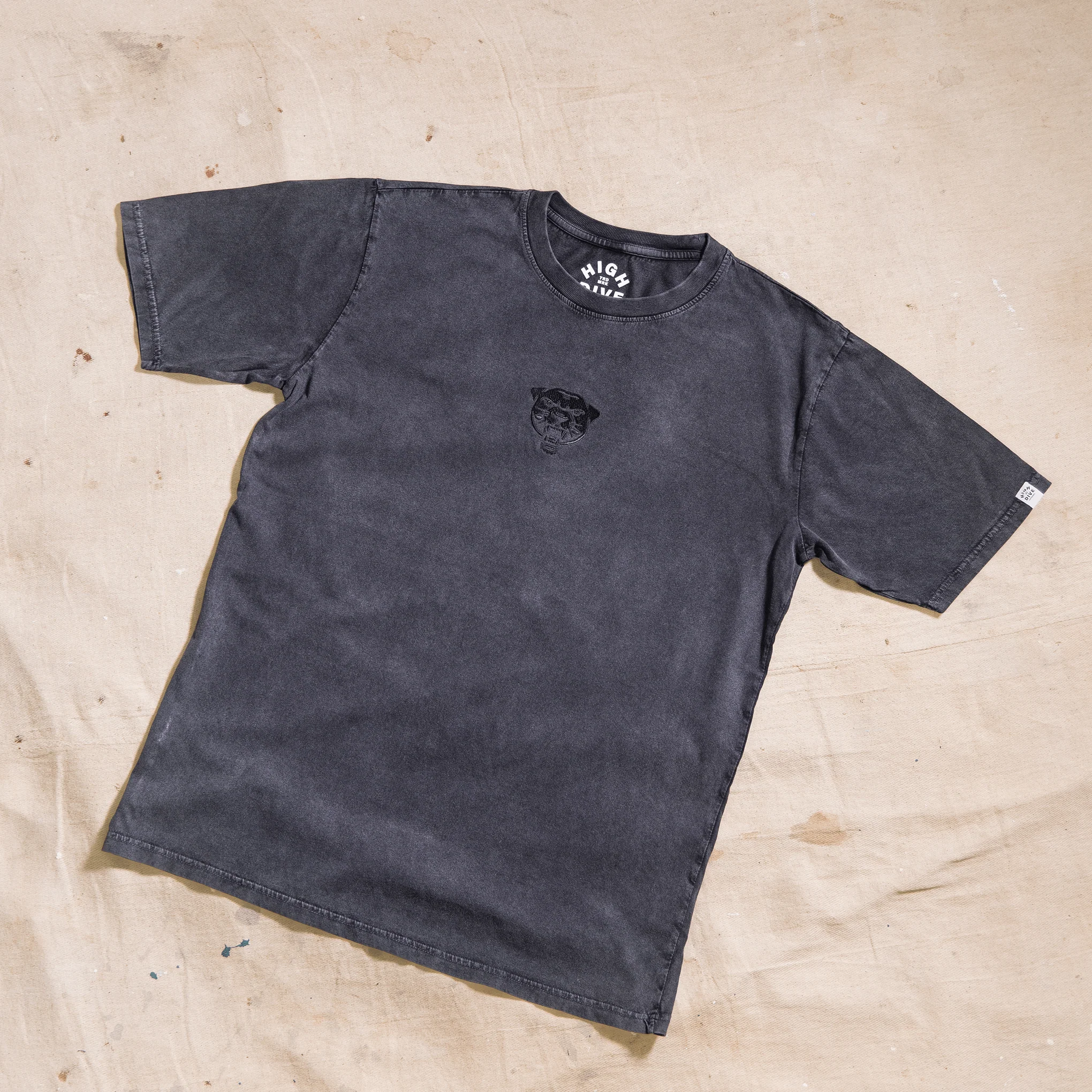 Embroidered Panther Stonewash Tee - Image 5