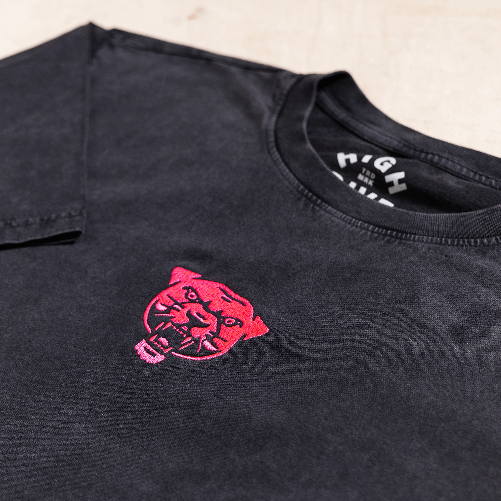Embroidered Panther Stonewash Tee - Image 3