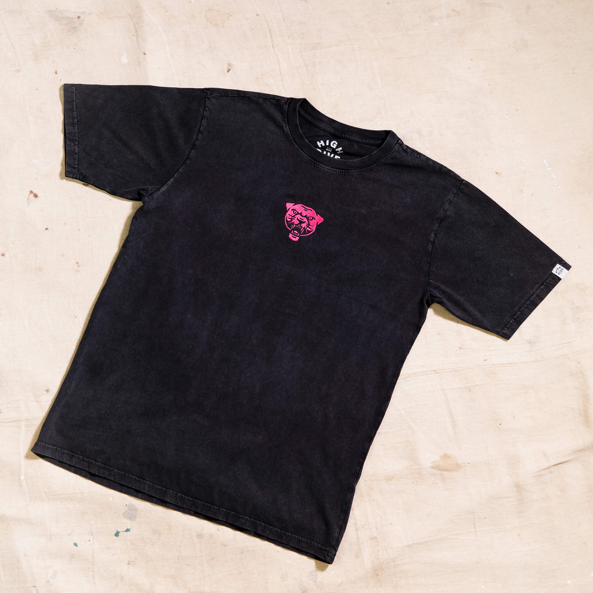 Embroidered Panther Stonewash Tee - Image 7