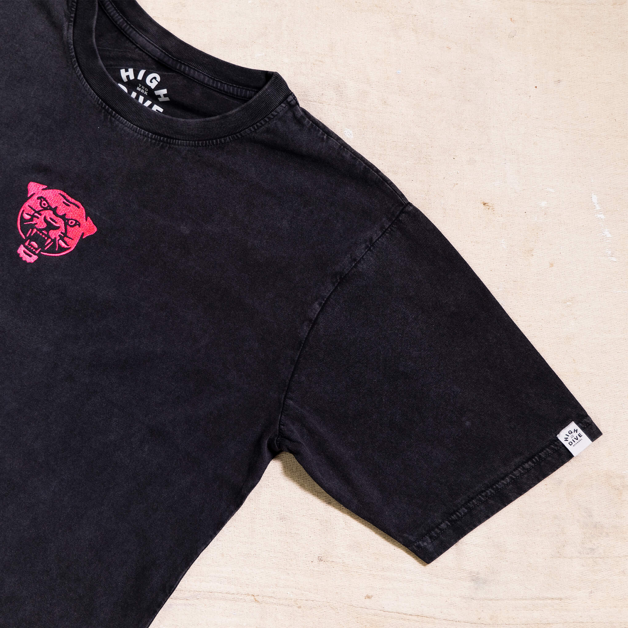 Embroidered Panther Stonewash Tee - Image 9