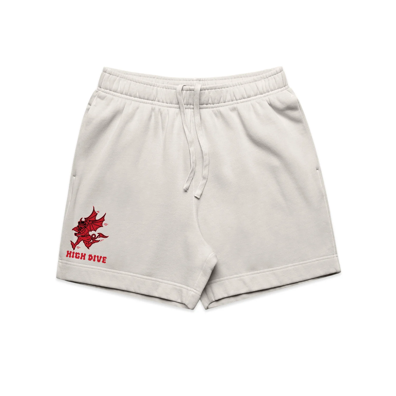 Demon Faded Bone Relax Track Shorts - Image 3