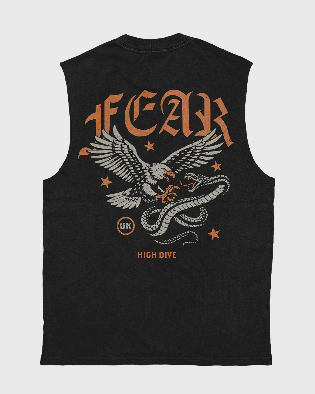 Fear Heavy Faded Black Tank