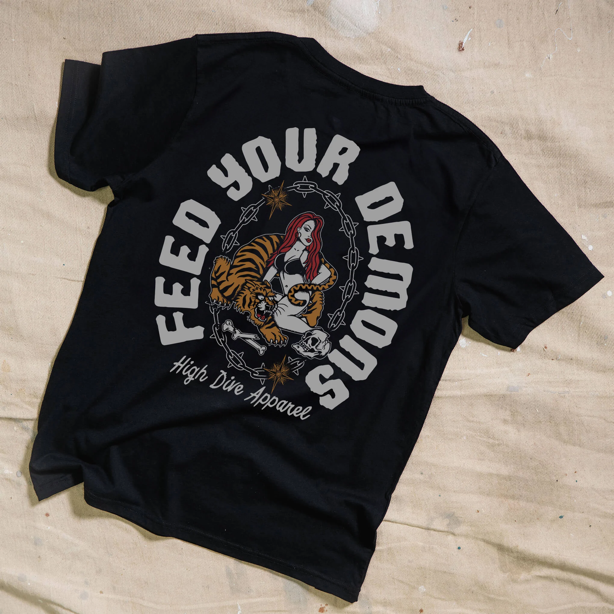 Feed Your Demons Black T-Shirt - Image 3