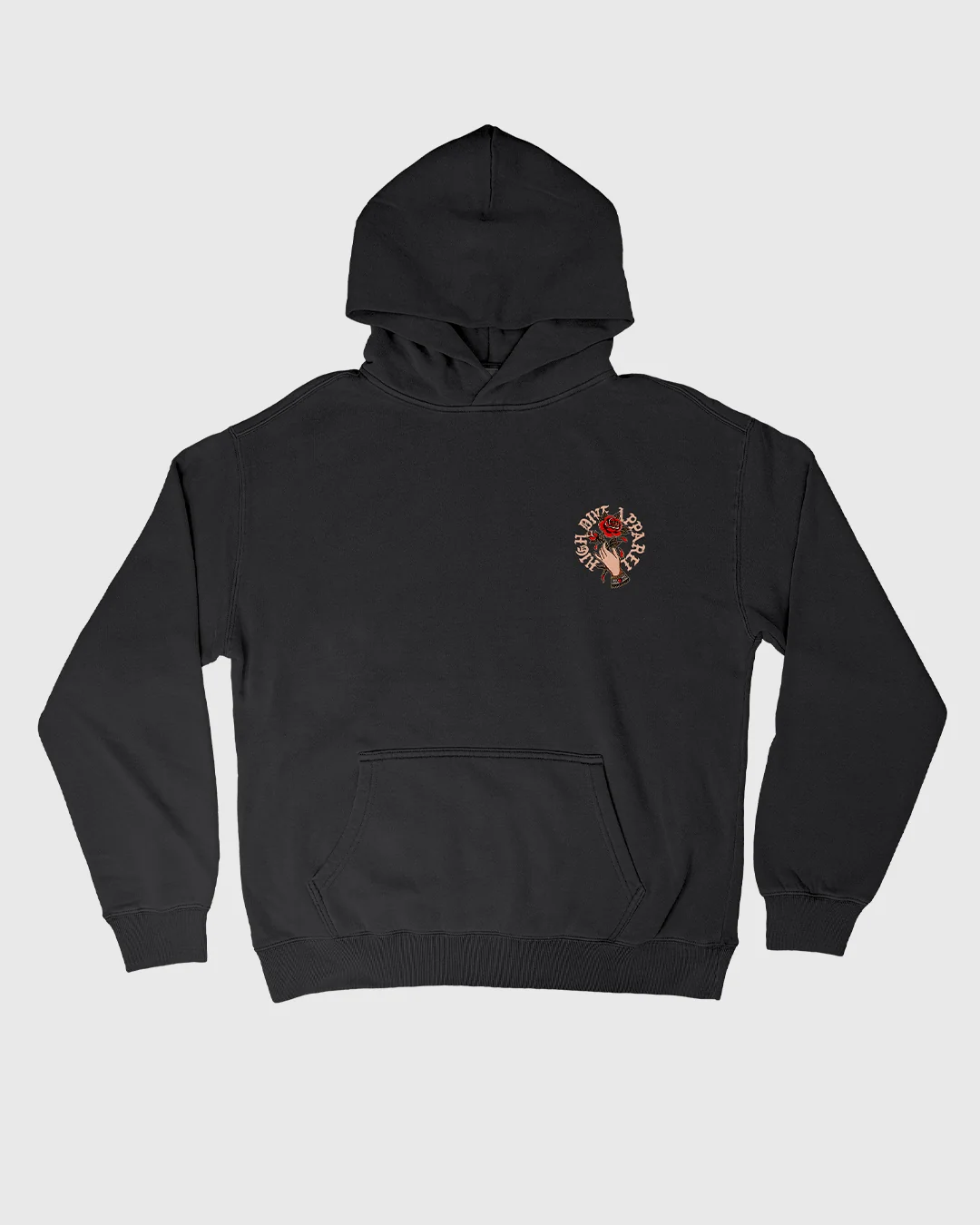 Hold The Rose Black Oversized Hoody - Image 4
