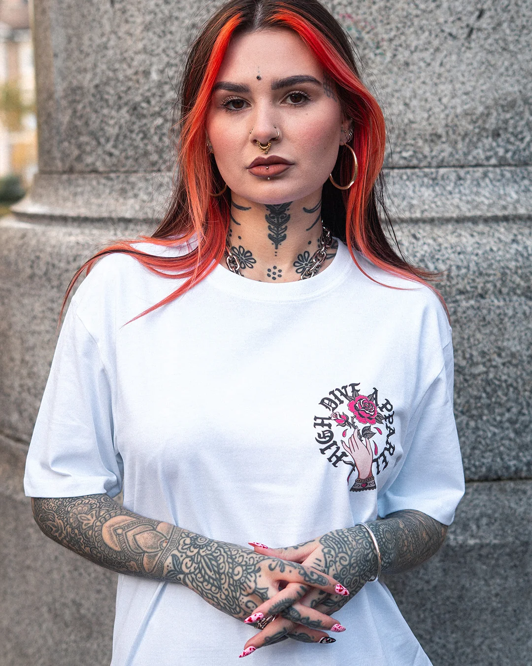 Hold The Rose White T-Shirt - Image 2