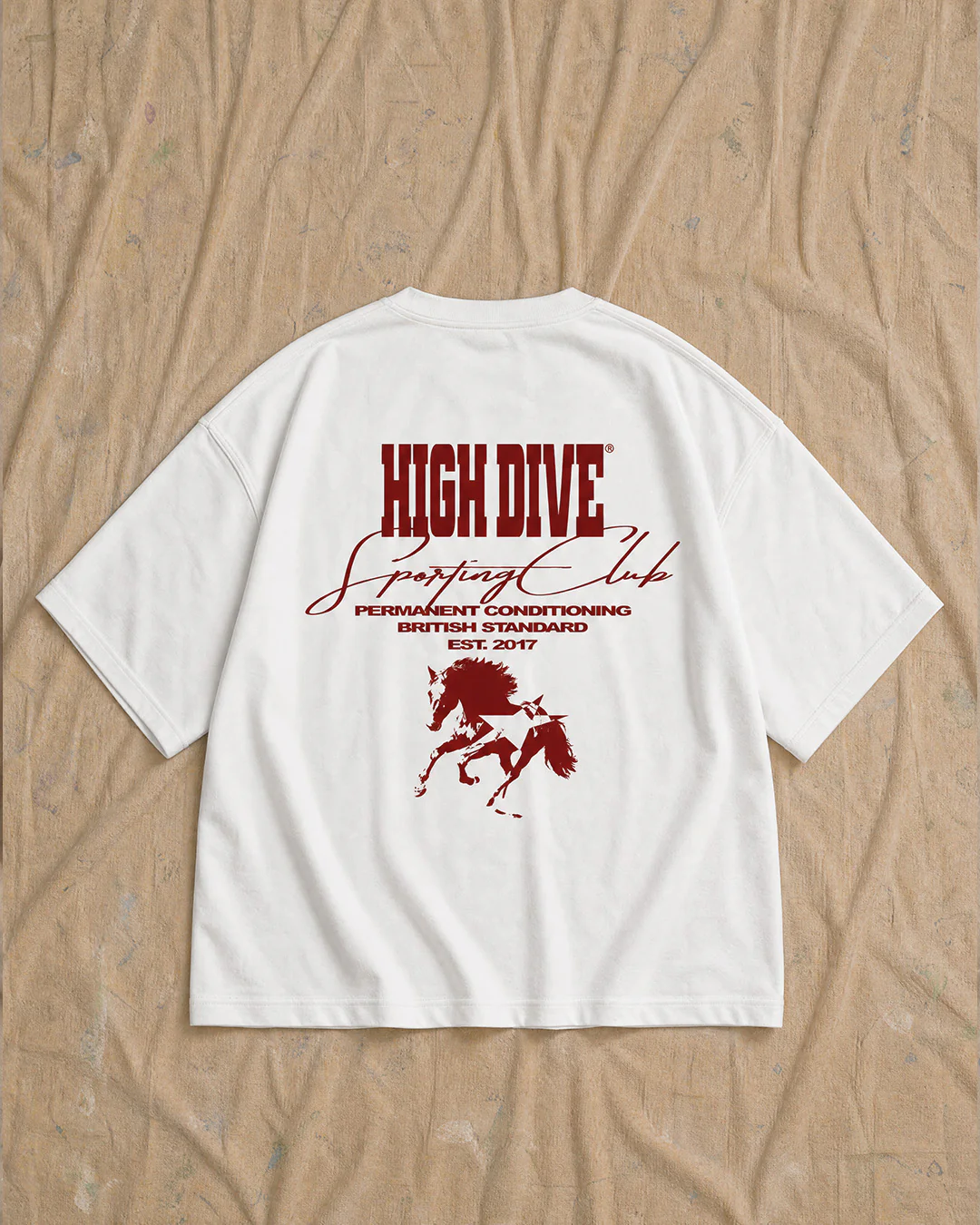 Horse White Oversized Tee