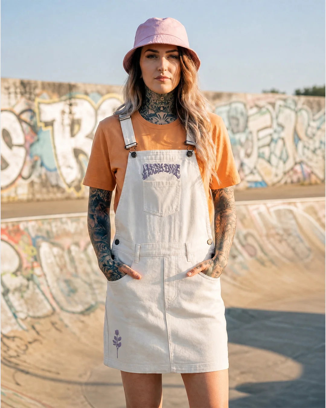 Ivory Dungarees Dress - Image 2