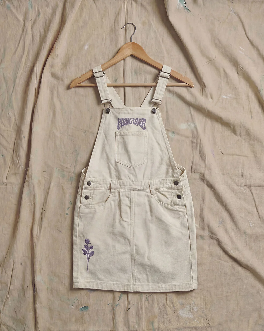Ivory Dungarees Dress - Image 4