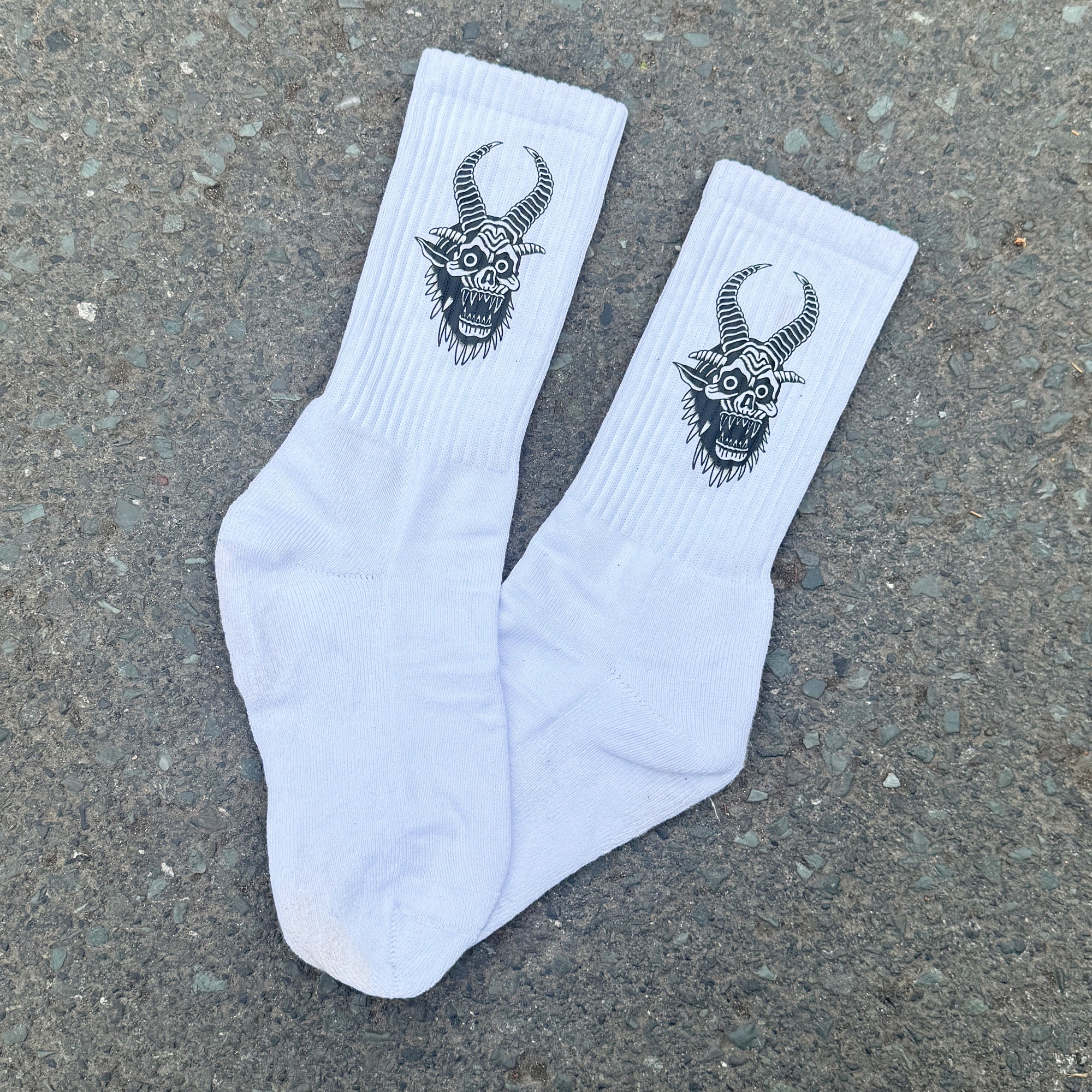 Krampus White Socks - Image 5