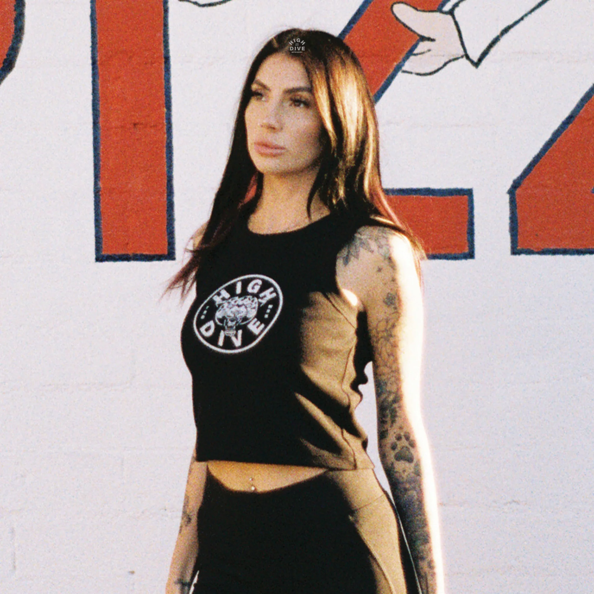 Logo Black Ribbed Tank Top - Image 2