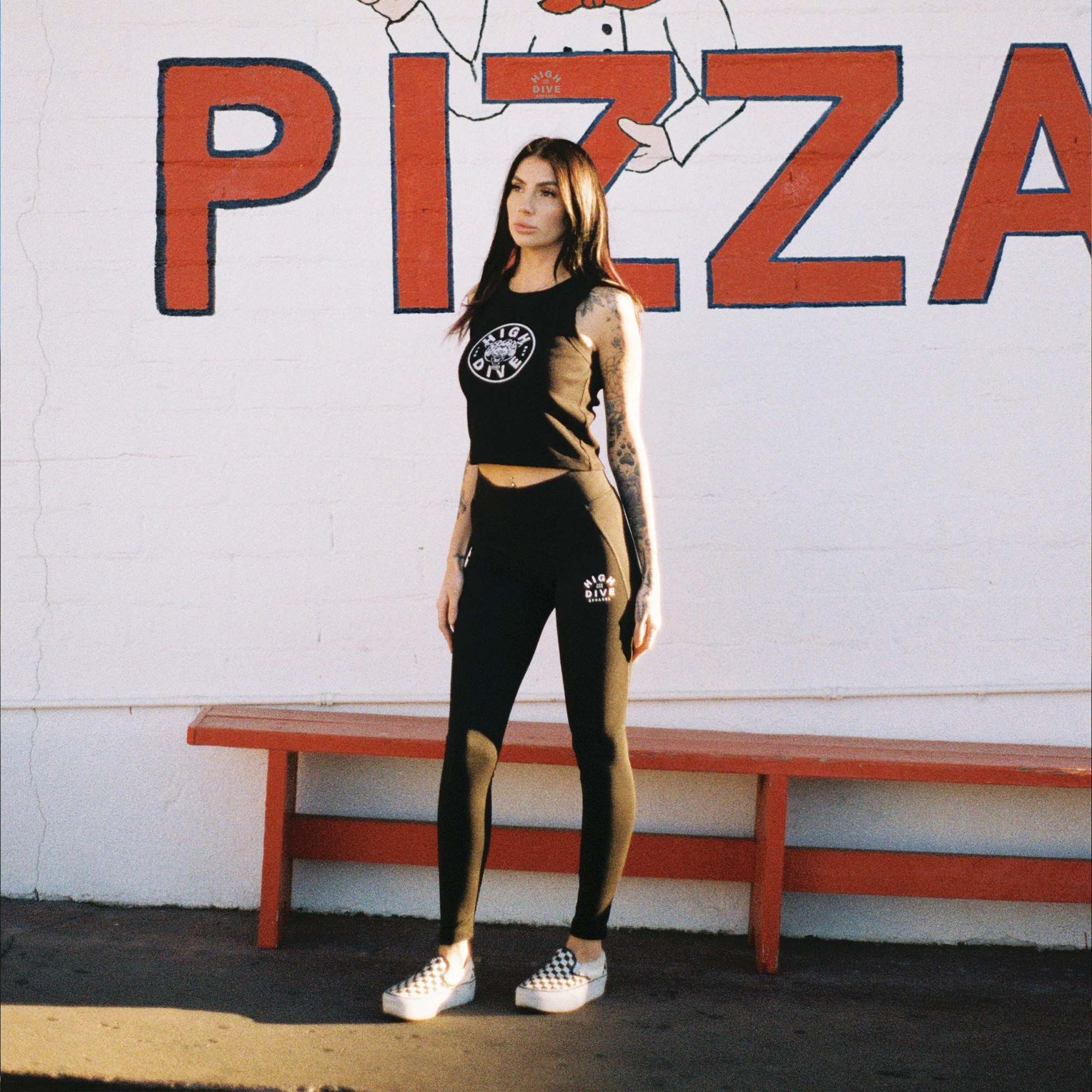 Logo Black Ribbed Tank Top - Image 3