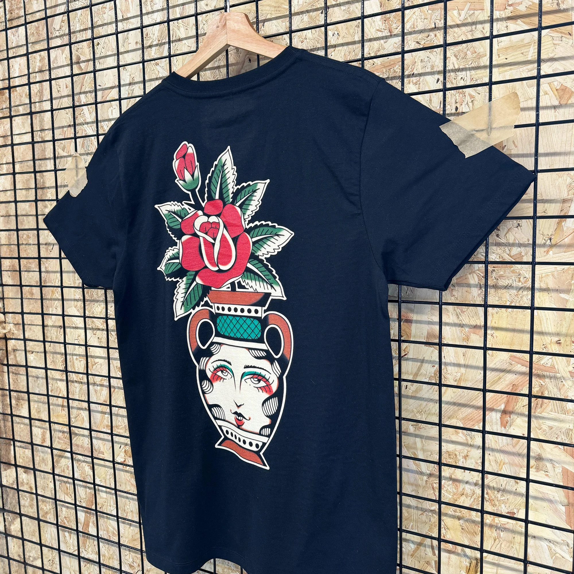 Painted Vase Black T-Shirt - Image 3