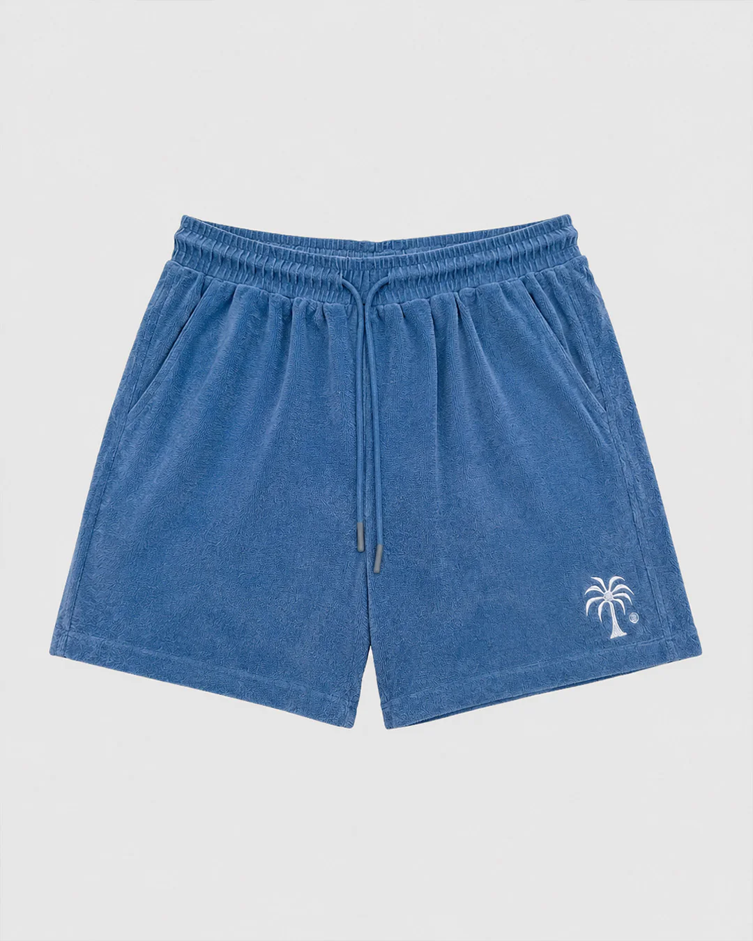 Riviera Blue Palm Towel Shorts