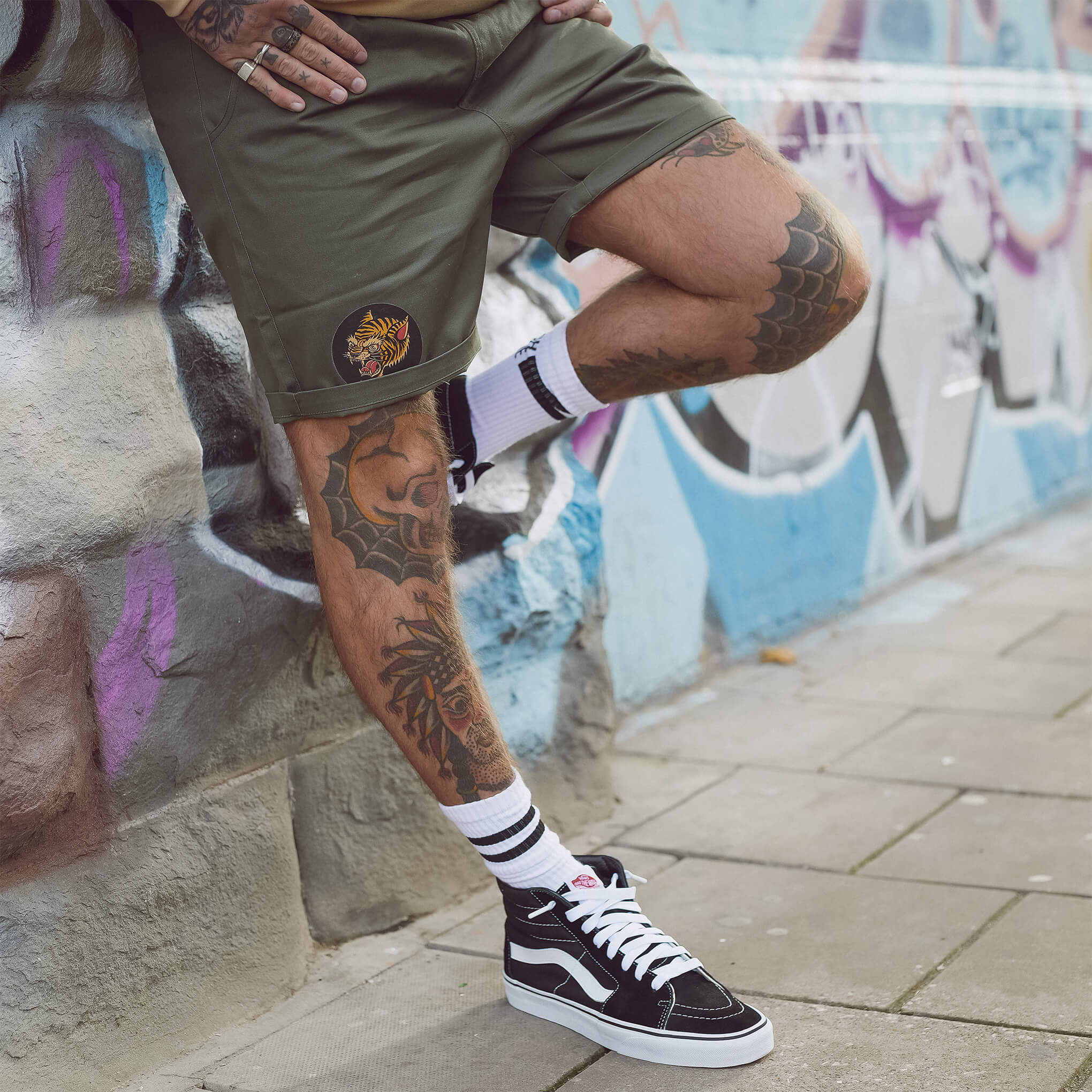 Sacred Tiger Green Walk Shorts - Image 2