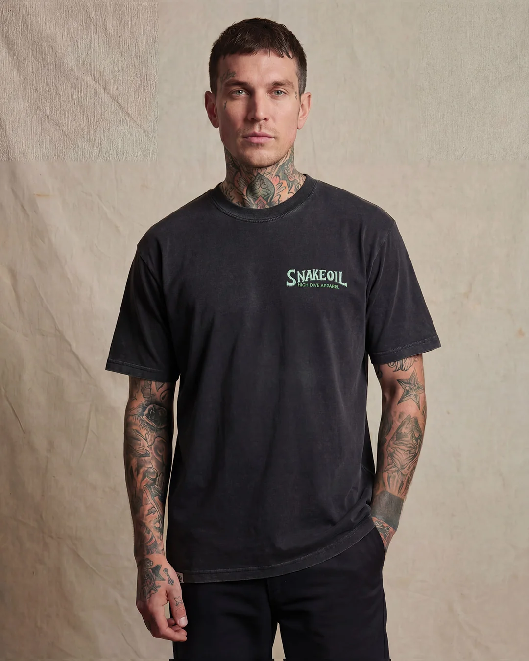 Snake Oil Heavy Tee Faded Black - Image 4