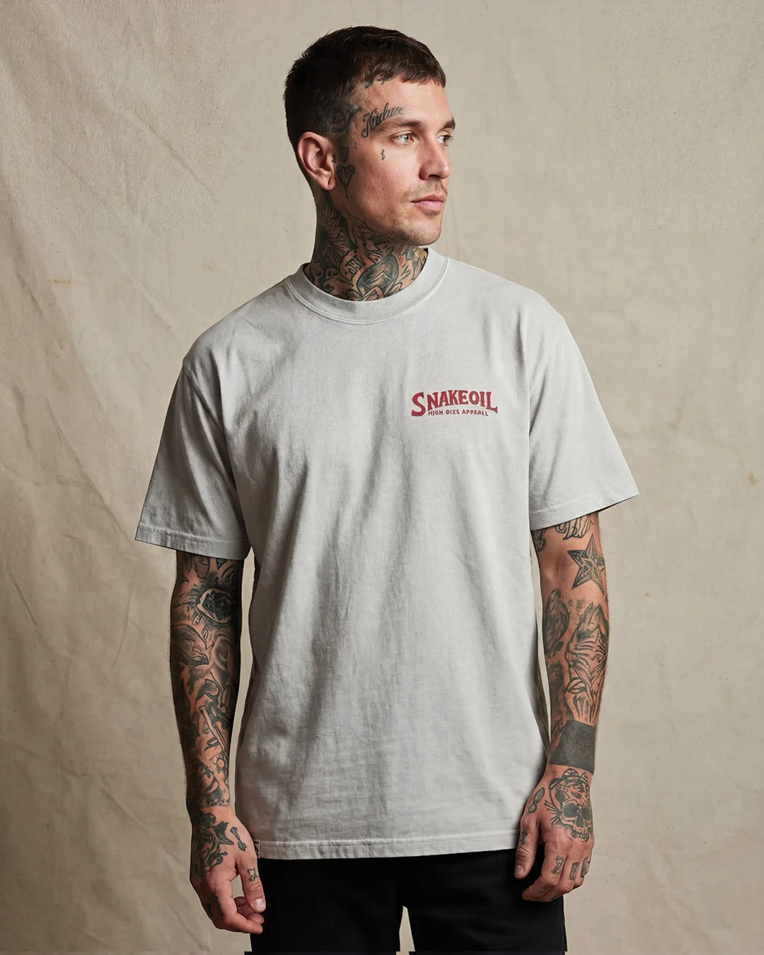 Snake Oil Heavy Tee Faded Bone - Image 4