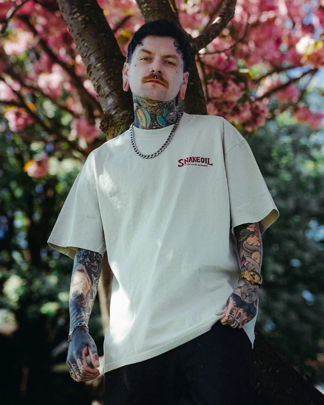 Snake Oil Heavy Tee Faded Bone - Image 5