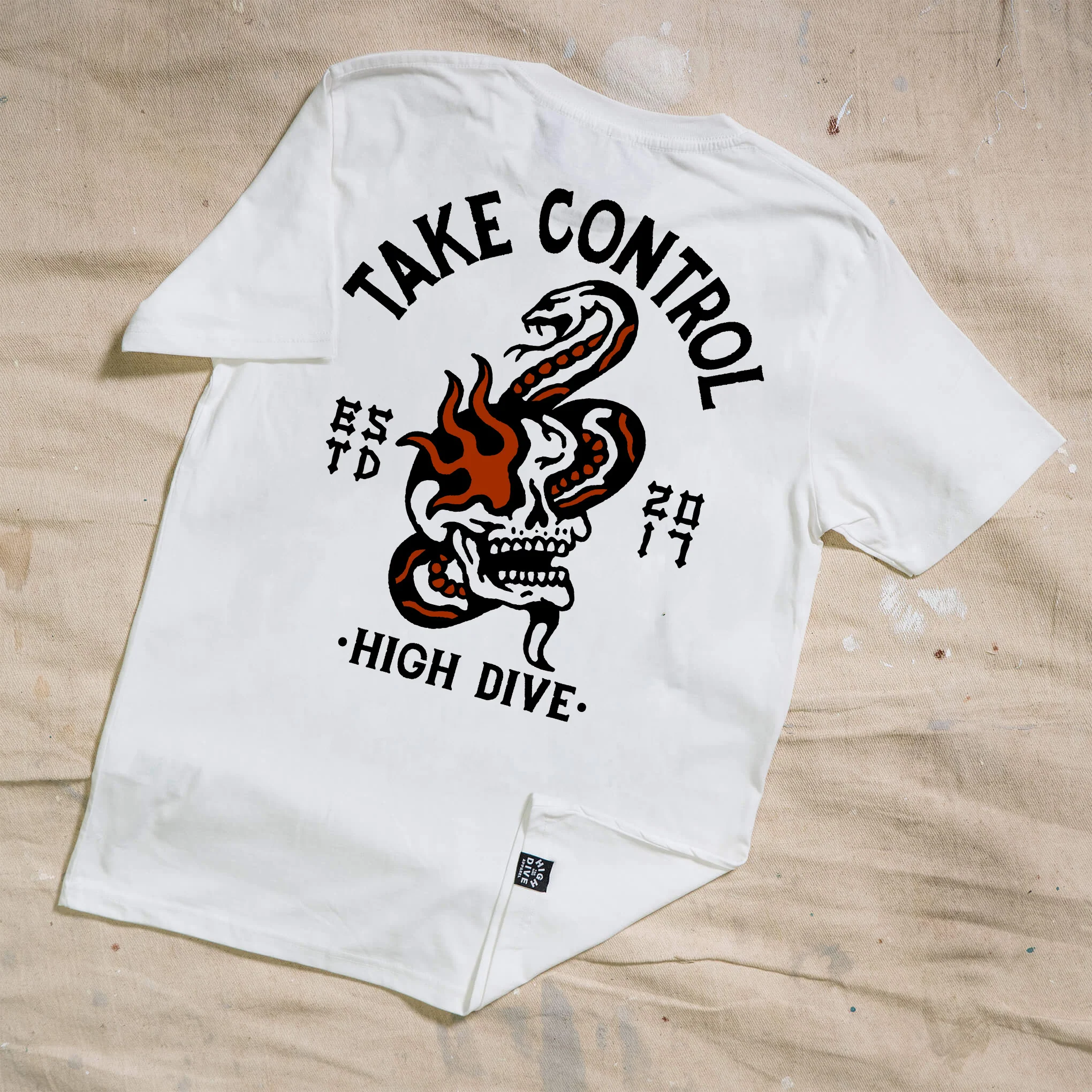 Take Control White Tee