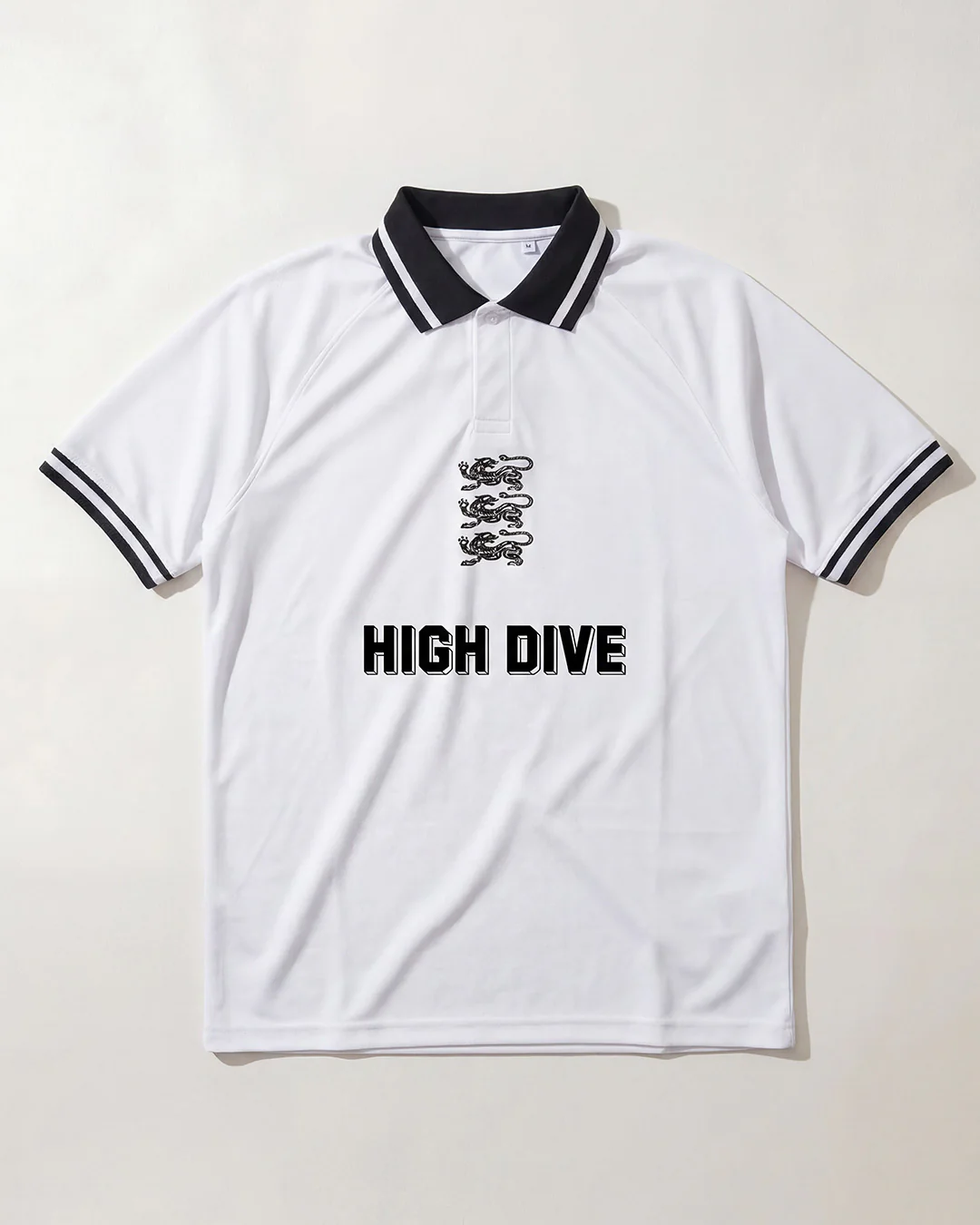 Three Lions White Football Tee Limited Edition