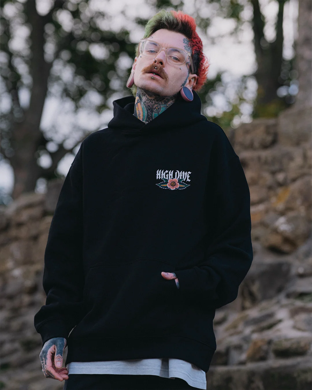 Tiger Black Oversized Hoody - Image 2